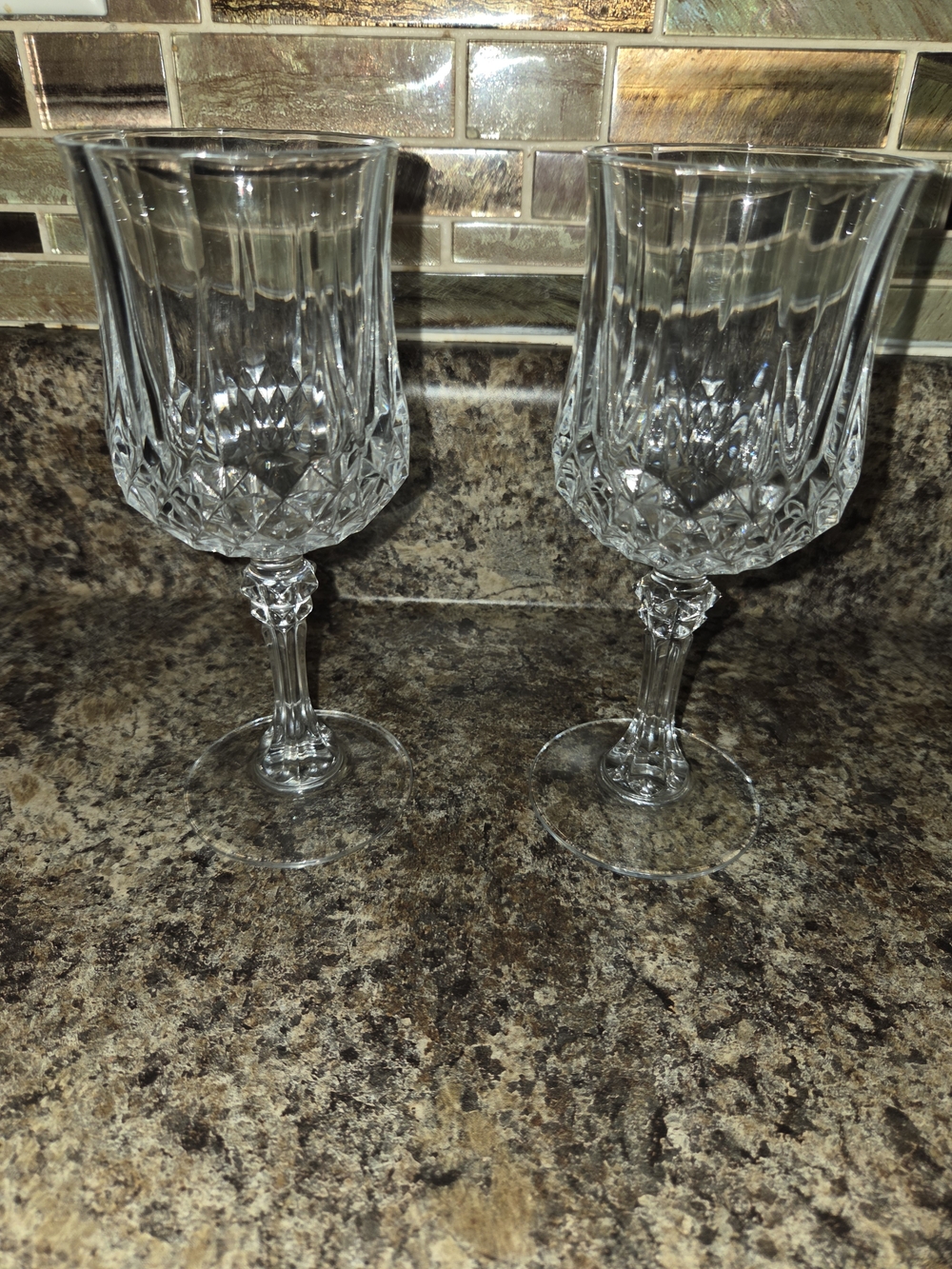 Vintage Cristal D'Arques Durand Longchamp Crystal Wine Glass 6.5"